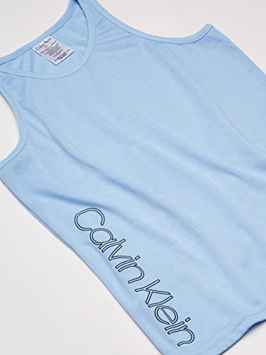 Calvin Klein Little Boys' 2 Piece Sleepwear Top and Bottom Pajama Set Pj, Blue Bell, ck River Plaid, Large (10/12) by Calvin Klein