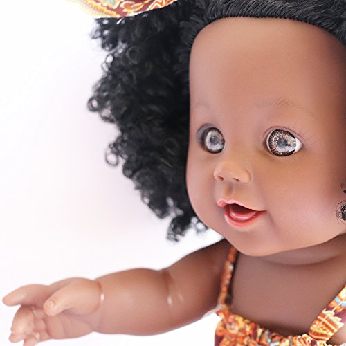 Nice2You Black Dolls 12in American African Girl Baby Doll for Kids Aged 2 3 4 5 6 7 Years Fashion Play Doll Reborn Baby Toy Doll - Life Size Soft Adjustable Perfect for Birthday from Nice2you