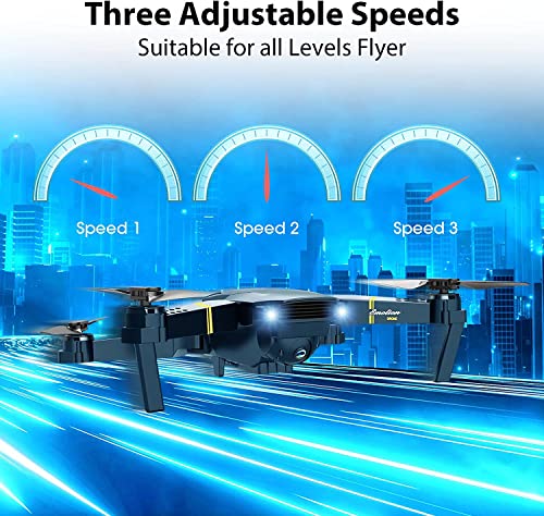 E58 Drone, Drone with Camera for Adults, 4K Mini FPV Drones, drone with camera for beginners, Carrying Case, 3 Speeds, 3 Battery by Rustoil