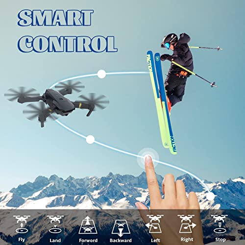 E58 Drone, Drone with Camera for Adults, 4K Mini FPV Drones, drone with camera for beginners, Carrying Case, 3 Speeds, 3 Battery by Rustoil