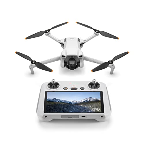 DJI Mini 3 (DJI RC) - Lightweight and Foldable Mini Camera Drone with 4K HDR Video, 38-min Flight Time, True Vertical Shooting, and Intelligent Features from DJI