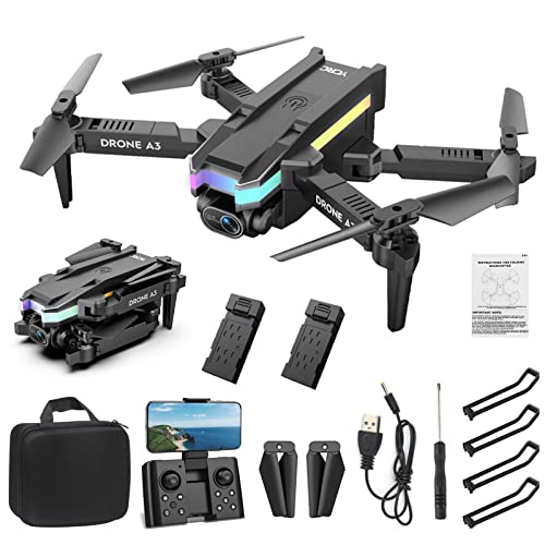 VALSEEL Drone with Dual 4K HD FPV Camera Remote Control Toys Birthday Gifts for Boys Girls with One Key Start Speed Adjustment Mini Drone Quadcopter by VALSEEL