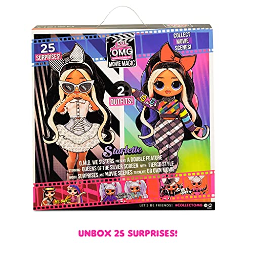 LOL Surprise OMG Movie Magic Starlette Fashion Doll with 25 Surprises Including 2 Fashion Outfits, 3D Glasses, Movie Accessories and Reusable Playset â Great Gift for Girls Ages 4+ by MGA Entertainment