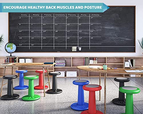 Active Kids Chair by Studico â Wobble Chairs Juniors/Pre-Teens (Grades 3-7) - Flexible Seating Classroom- Children Who Canât Sit Still - 17.75" Wobble Chair - Corrects Posture | Black from Studico
