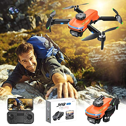 GBSELL Drone - K9 Series -18+ Mins Flight Time, 4K HD Camera, 3-Level Flight Speed,3-Level Flight Speed,LED Light, Gesture Control RC Quadcopter with Batteries (Orange K916) by K9 High Quality Series