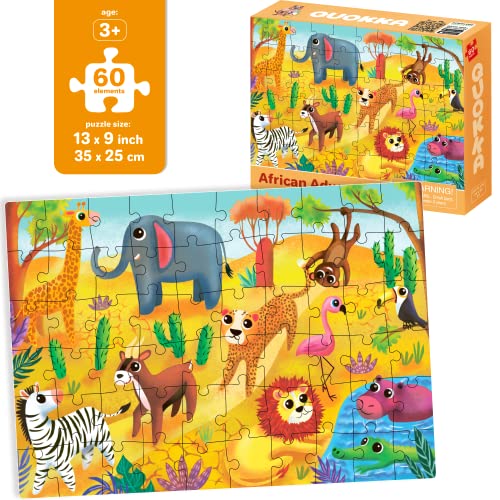 60 Piece Puzzles for Kids Ages 4-8 - 4 Jigsaw Toddler Puzzles Ages 3-5 by Quokka - Animals Toys for Children 6-8-10 Year Old - Game for Boys and Girls from Adducate Ukraine LLC