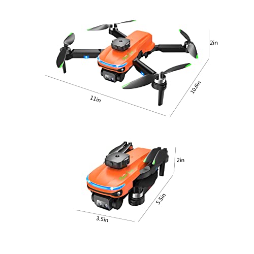GBSELL Drone - K9 Series -18+ Mins Flight Time, 4K HD Camera, 3-Level Flight Speed,3-Level Flight Speed,LED Light, Gesture Control RC Quadcopter with Batteries (Orange K916) by K9 High Quality Series