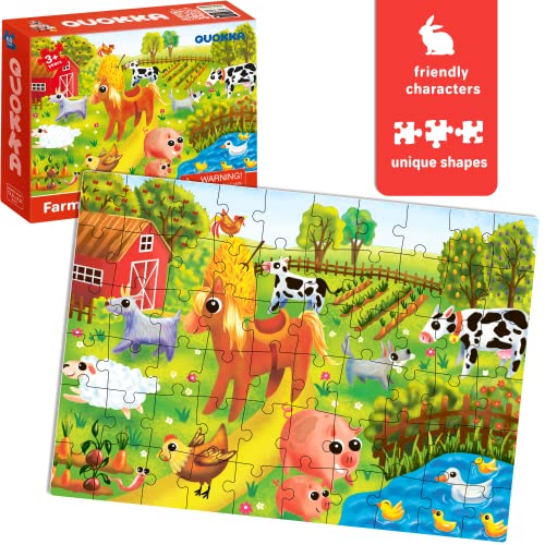 60 Piece Puzzles for Kids Ages 4-8 - 4 Jigsaw Toddler Puzzles Ages 3-5 by Quokka - Animals Toys for Children 6-8-10 Year Old - Game for Boys and Girls from Adducate Ukraine LLC