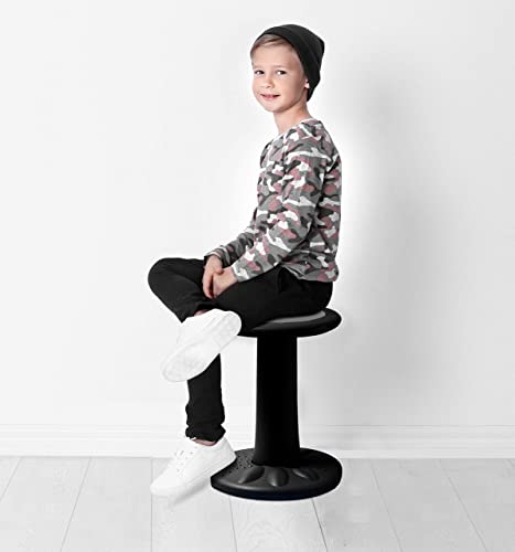 Active Kids Chair by Studico â Wobble Chairs Juniors/Pre-Teens (Grades 3-7) - Flexible Seating Classroom- Children Who Canât Sit Still - 17.75" Wobble Chair - Corrects Posture | Black from Studico