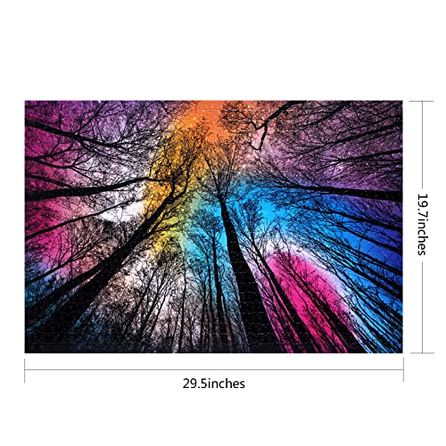Bgraamiens Puzzle-Forest Under Starry Night-1000 Pieces Creative Color and Lines Jigsaw Puzzle Color Challenge Puzzle from Panley