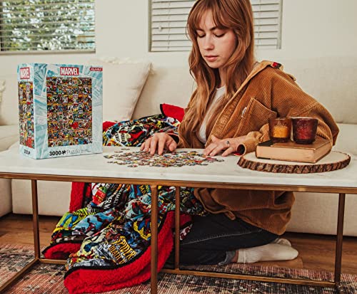 Marvel Comics Covers Superheroes 3000-Piece Jigsaw Puzzle For Kids and Adults | Brain Teaser, Educational Developmental Toys & Games, Building Kit Activities To Encourage Creative Play | 45 x 32 Inch from NMR Distribution