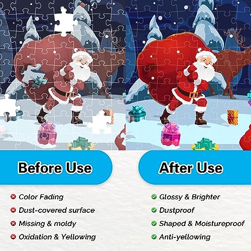 Jigsaw Puzzle Glue with Newest Sponge Head 120ML for 1000/1500/3000 Pieces of Puzzles, Water-Soluble, Fast Drying, Special Craft Puzzle Glue Sheets for Paper and Wood(4.2OZ) by Startso World