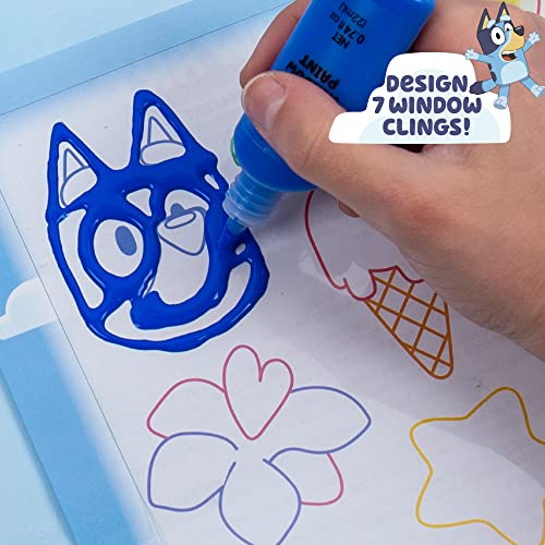 Bluey Window Art Suncatchers Kit for Kids to Paint, Great at-Home Kids Craft Activity or Bluey Birthday Party Idea, Toys for Kids Ages 3, 4, 5, 6 from Horizon Group USA