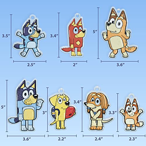 Bluey Window Art Suncatchers Kit for Kids to Paint, Great at-Home Kids Craft Activity or Bluey Birthday Party Idea, Toys for Kids Ages 3, 4, 5, 6 from Horizon Group USA