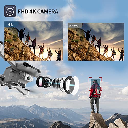 4DRC F3 GPS Drone with 4K Camera for Adults, RC Quadcopter With 5G FPV Live Video for beginners,2 Batteries and Carrying Case, Auto Return Home, Follow Me,Gravity Control,Waypoint Fly, Headless Mode from shantoushixiaowangguoshangmaoyouxiangongsi