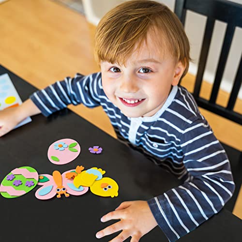 JOYIN 24 Pcs Foam Easter Egg Magnet Craft Kit, Easter Craft Kits DIY Animal and Egg Magnet Set for Kids Easter Kids Favor Classroom Homeschool Art Decor, Art and Craft Supplies Party Favors, Egg Hunt by JOYIN inc.