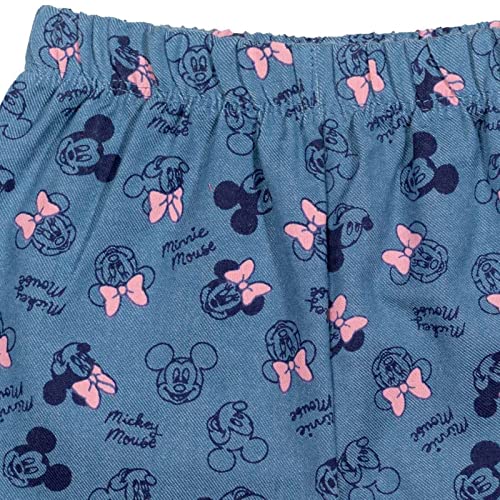 Disney Minnie Mouse Toddler Girls Graphic T-Shirt & Shorts Light Pink/Light Blue 5T by 