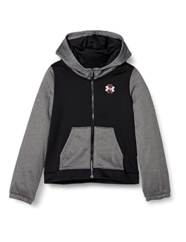 Under Armour Girls' Armour Fleece Full-Zip T-Shirt , Black (001)/White , Youth Large from Under Armour Apparel
