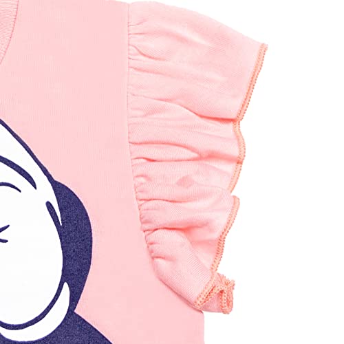 Disney Minnie Mouse Toddler Girls Graphic T-Shirt & Shorts Light Pink/Light Blue 5T by 