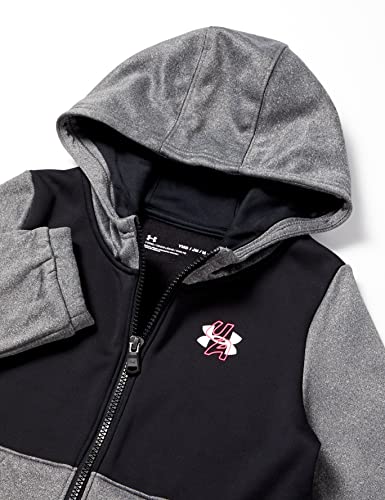 Under Armour Girls' Armour Fleece Full-Zip T-Shirt , Black (001)/White , Youth Large from Under Armour Apparel