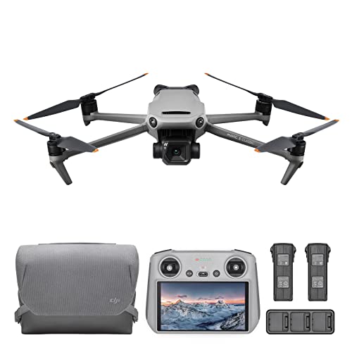 DJI Mavic 3 Classic (DJI RC) Fly More Combo - Drone with 4/3 CMOS Hasselblad Camera for Professionals, 5.1K HD Video, 46-Min Flight Time, Omnidirectional Obstacle Sensing, 15km Transmission Range by 