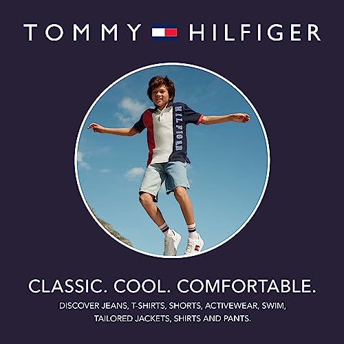 Tommy Hilfiger Big Boy's Flag T-Shirt Shirt, Grey Heather, Small (8/10) from Tommy Hilfiger