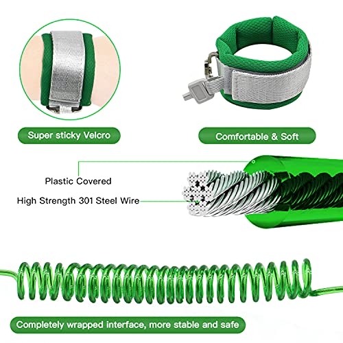 Hooyyene Toddler Harness Leash + Anti Lost Wrist Link, Child Safety Harness with Leash, Kids Walking Wristband Assistant Strap Belt for Boys, Girls and Babies Outdoor Activity by Hooyyene