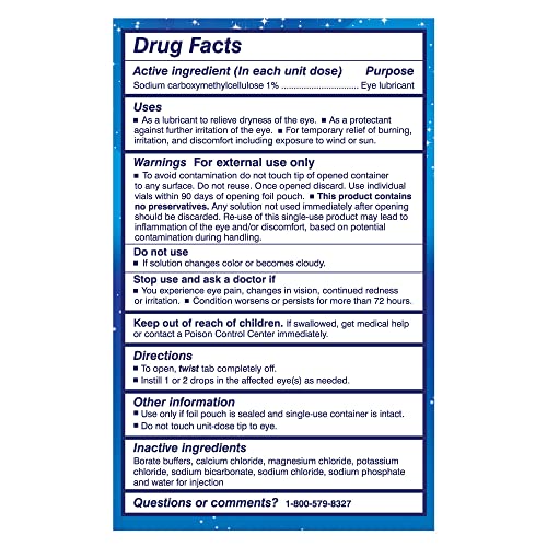 TheraTears Nighttime Therapy Lubricant Eyedrops for Dry Eyes, Preservative Free, Single-Use Vials, Clear, 30 Count, 0.6 Fl Oz by Prestige Consumer Healthcare