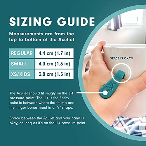 Aculief - Award Winning Natural Headache, Migraine, Tension Relief Wearable â Supporting Acupressure Relaxation, Stress Alleviation, Soothing Muscle Pain - Simple, Easy, Effective 2 Pack - (Teal) from Aculief