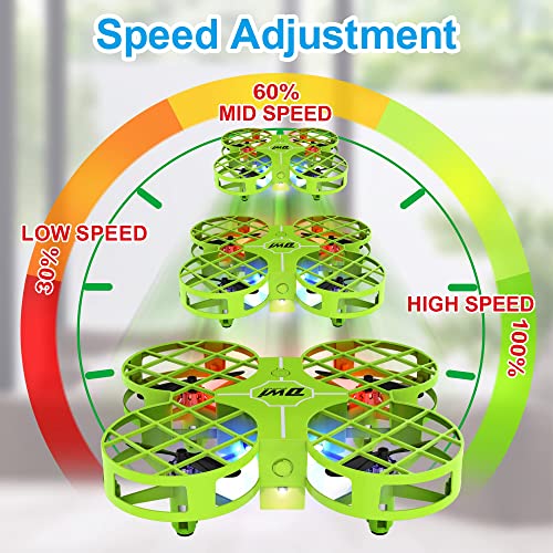 Dwi Dowellin 4.5 Inch Mini Drone for Kids One Key Take Off Landing Spin Flips RC Small Drones Crash Proof for Beginners Boys and Girls Quadcopter Toys, Green from Dwi Dowellin