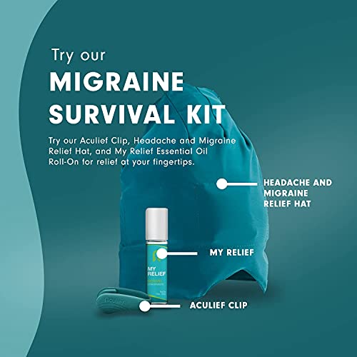 Aculief - Award Winning Natural Headache, Migraine, Tension Relief Wearable â Supporting Acupressure Relaxation, Stress Alleviation, Soothing Muscle Pain - Simple, Easy, Effective 2 Pack - (Teal) from Aculief