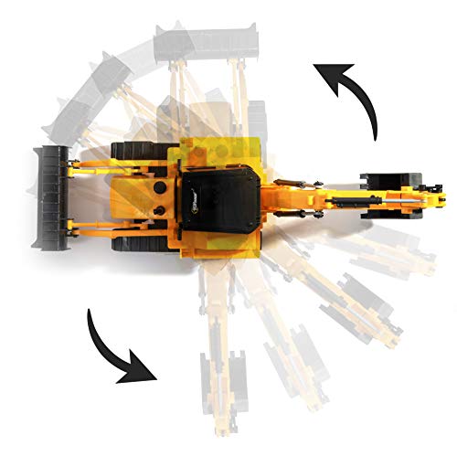 Top Race 8 Channel Full Functional RC Excavator Backhoe Loader, Battery Powered Electric RC Remote Control Construction Tractor with Lights & Sound TR-119 from Top Race