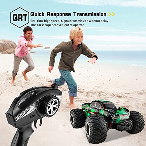 BEZGAR 20 Toy Grade 1:20 Scale Remote Control Car,2WD Top Speed 15 Km/h Electric Toy Off Road 2.4GHz RC Monster Vehicle Truck Crawler with Two Rechargeable Batteries for Boys Kids and Adults by BEZGAR