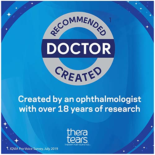 TheraTears Nighttime Therapy Lubricant Eyedrops for Dry Eyes, Preservative Free, Single-Use Vials, Clear, 30 Count, 0.6 Fl Oz by Prestige Consumer Healthcare