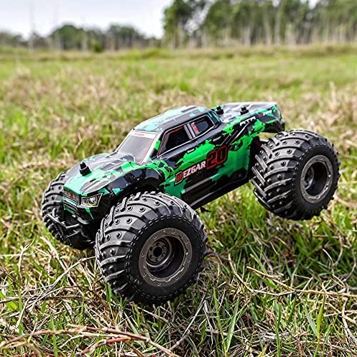 BEZGAR 20 Toy Grade 1:20 Scale Remote Control Car,2WD Top Speed 15 Km/h Electric Toy Off Road 2.4GHz RC Monster Vehicle Truck Crawler with Two Rechargeable Batteries for Boys Kids and Adults by BEZGAR