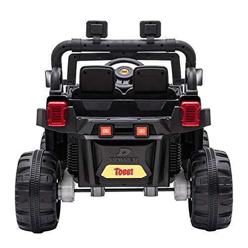 TOBBI 12v Kids Ride On Truck with Remote Control, Battery Powered Ride on Toy Car w/ Music, MP3, Safety Belt, Black from TOBBI