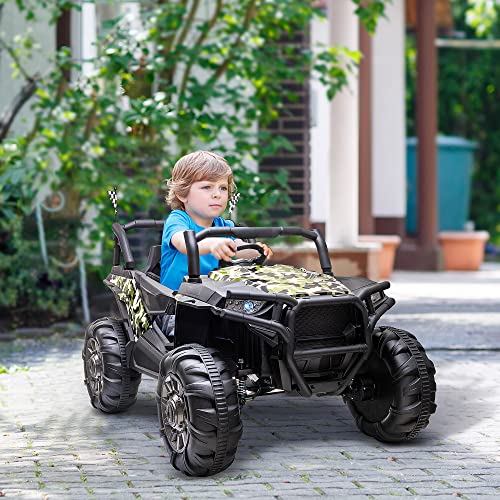 Aosom 12V 2-Seater Kids Electric Ride-On Car Off-Road UTV Truck Toy with Parental Remote Control & 4 Motors, Camo Green from Aosom LLC