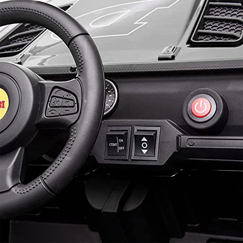 TOBBI 12v Kids Ride On Truck with Remote Control, Battery Powered Ride on Toy Car w/ Music, MP3, Safety Belt, Black from TOBBI