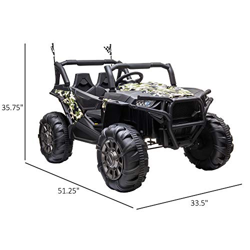 Aosom 12V 2-Seater Kids Electric Ride-On Car Off-Road UTV Truck Toy with Parental Remote Control & 4 Motors, Camo Green from Aosom LLC