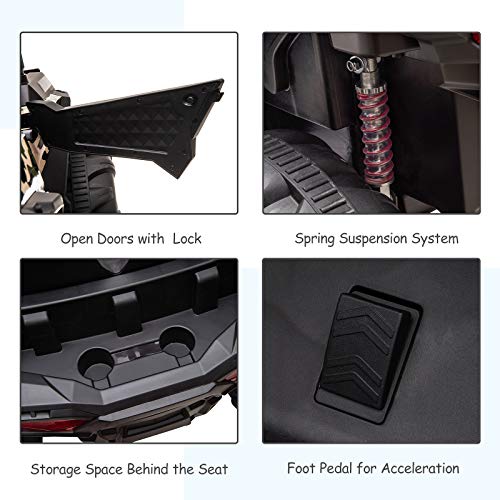 Aosom 12V 2-Seater Kids Electric Ride-On Car Off-Road UTV Truck Toy with Parental Remote Control & 4 Motors, Camo Green from Aosom LLC