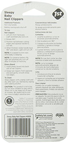 Safety 1st Sleepy Baby Nail Clipper (Colors May Vary) (Pack of 2) by 
