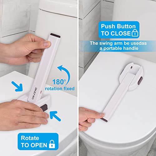Toilet Locks Baby Proof - OKEFAN Toilet Seat Lock Child Safety for Toddlers Adhesive Kids Proofing Toilet Lid Lock Easy to Install No Drill Needed (1) by OKEFAN