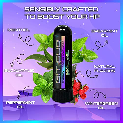 GIT GUD Elite Gaming Inhaler | Energy + Focus Amplifier | Elevate Competitive Game Play | Natural, Stimulating Aromatherapy Blend | 3 Pack by GIT GUD PRODUCTS, LLC
