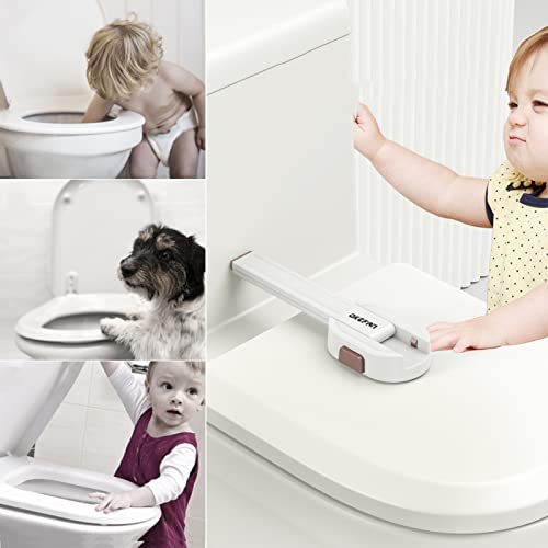 Toilet Locks Baby Proof - OKEFAN Toilet Seat Lock Child Safety for Toddlers Adhesive Kids Proofing Toilet Lid Lock Easy to Install No Drill Needed (1) by OKEFAN