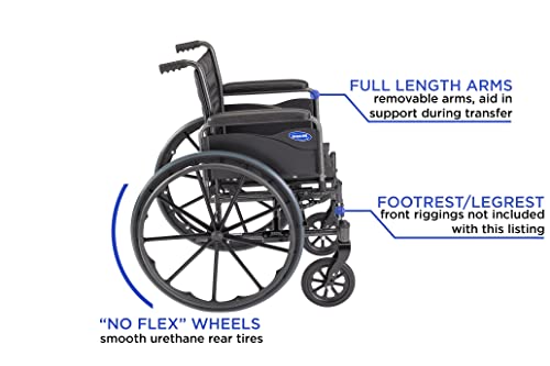 Invacare Tracer EX2 Wheelchair for Adults | Standard Folding | 20 Inch Seat | Full Arms by Invacare