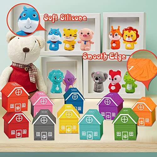 BHRSYXGS Learning Toys for 1 2 3 Years Old Toddlers, 20Pcs Farm Animals Toys Montessori Counting, Matching & Sorting Fine Motor Games, Birthday Easter Gift for Baby Boys Girls Age 12-18 Months from Baihui Toy Company