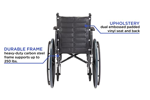 Invacare Tracer EX2 Wheelchair for Adults | Standard Folding | 20 Inch Seat | Full Arms by Invacare