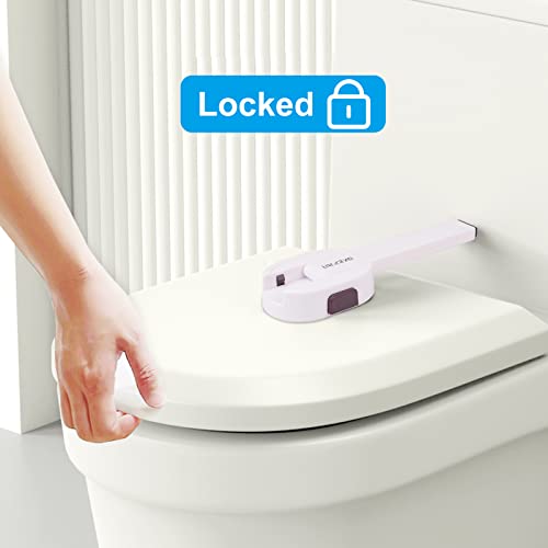 Toilet Locks Baby Proof - OKEFAN Toilet Seat Lock Child Safety for Toddlers Adhesive Kids Proofing Toilet Lid Lock Easy to Install No Drill Needed (1) by OKEFAN