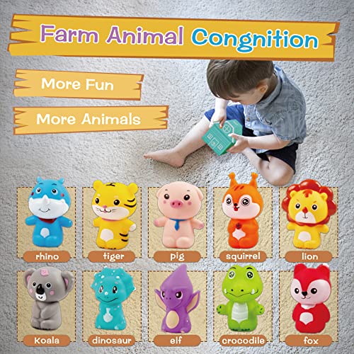 BHRSYXGS Learning Toys for 1 2 3 Years Old Toddlers, 20Pcs Farm Animals Toys Montessori Counting, Matching & Sorting Fine Motor Games, Birthday Easter Gift for Baby Boys Girls Age 12-18 Months from Baihui Toy Company
