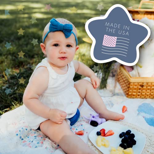 NOOLI Made in The USA First Self Feed Baby Utensils â Anti-Choke, BPA-Free Baby Spoon and Fork Toddler Utensils Set â Toddler Silverware for Baby Led Weaning Ages 6 Months+ by elli&nooli by Elli&Nooli